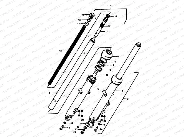 43 - FRONT FORK (GS400N:F.NO.71032~,GS400EN:F.NO.504510~)
