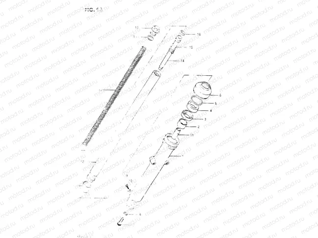 43 - FRONT FORK RIGHT DAMPER