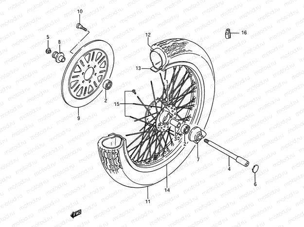 43 - FRONT WHEEL