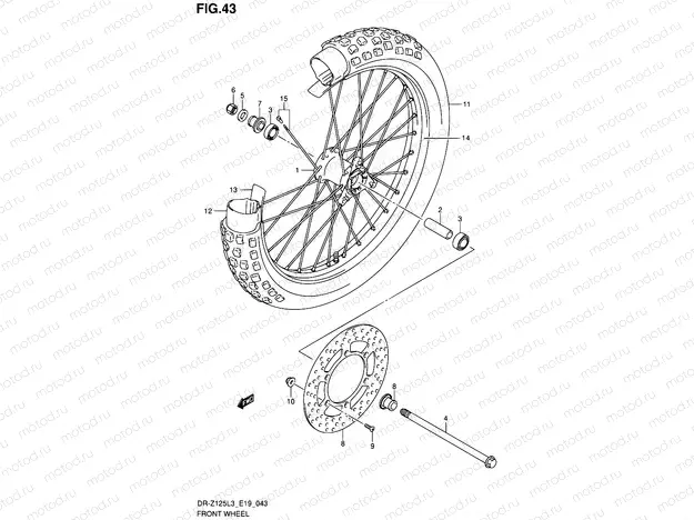 43 - FRONT WHEEL (DR-Z125LL3_E19)