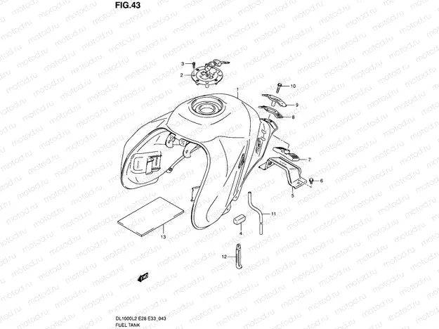 43 - FUEL TANK (DL1000L2 E28)