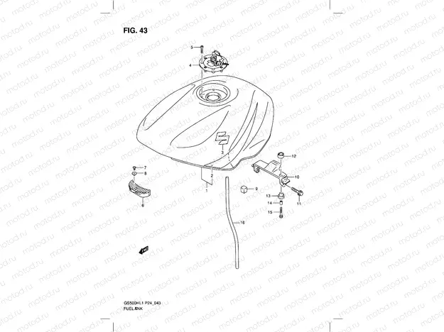 43 - FUEL TANK (GS500FH)