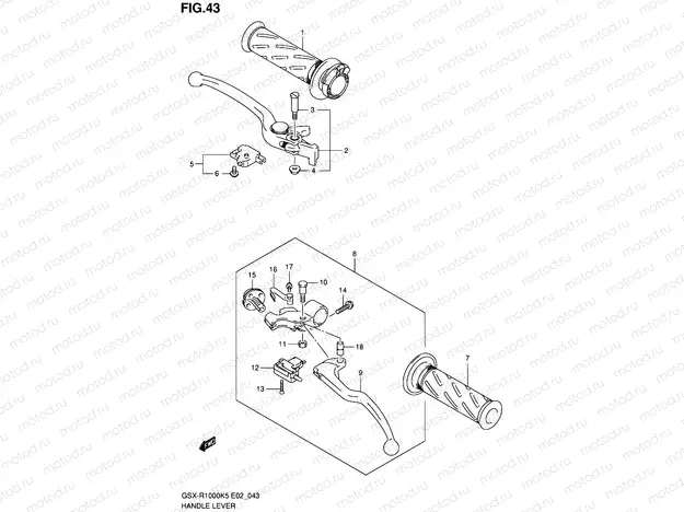 43 - HANDLE LEVER