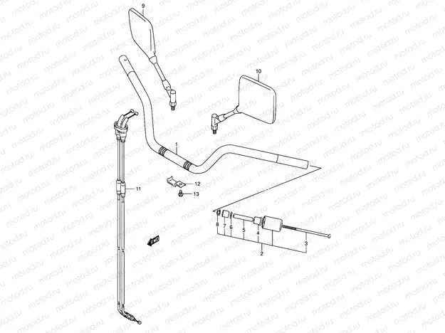 43 - HANDLEBAR (MODEL K2/K3)