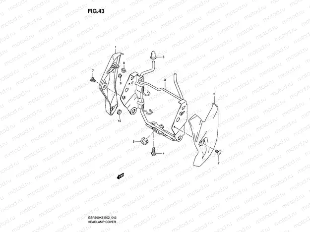 43 - HEADLAMP COVER (MODEL K6/K7)
