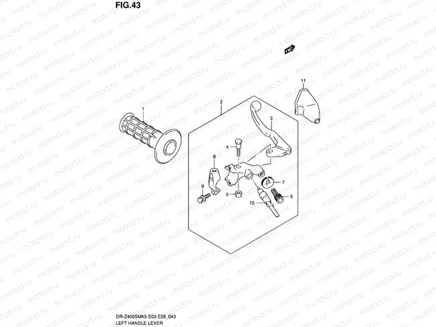 43 - LEFT HANDLE LEVER