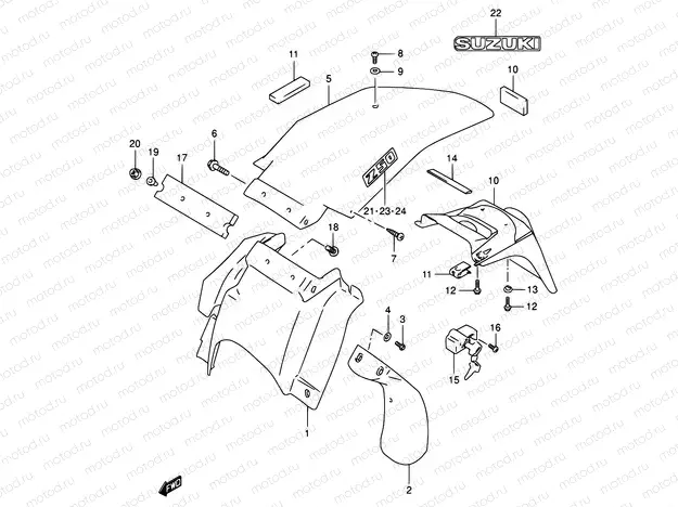 43 - REAR FENDER