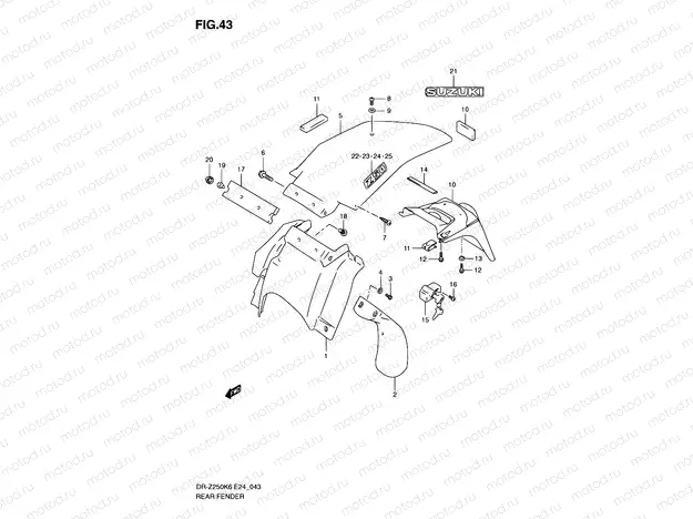 43 - REAR FENDER