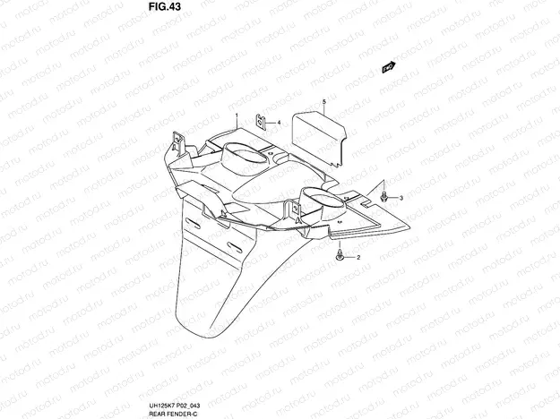 43 - REAR FENDER