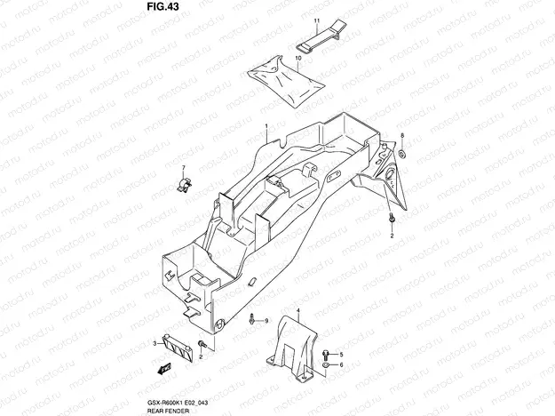 43 - REAR FENDER