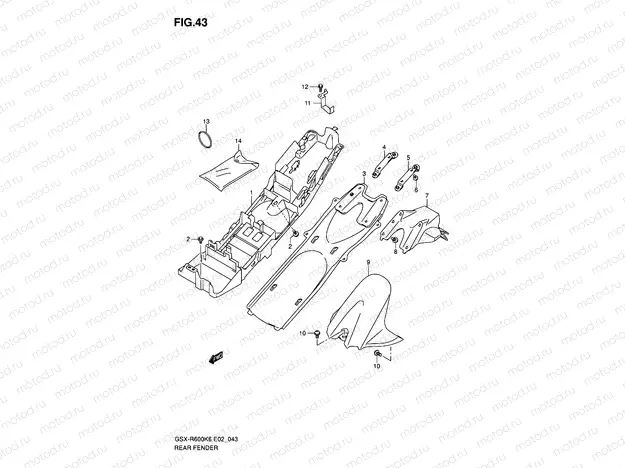 43 - REAR FENDER