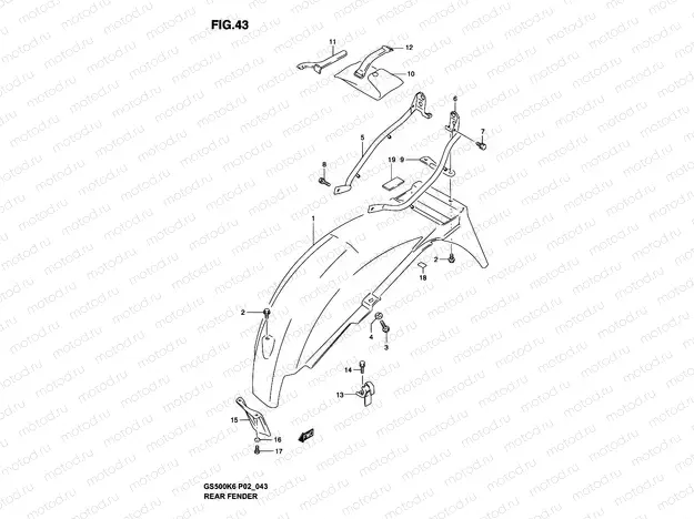 43 - REAR FENDER
