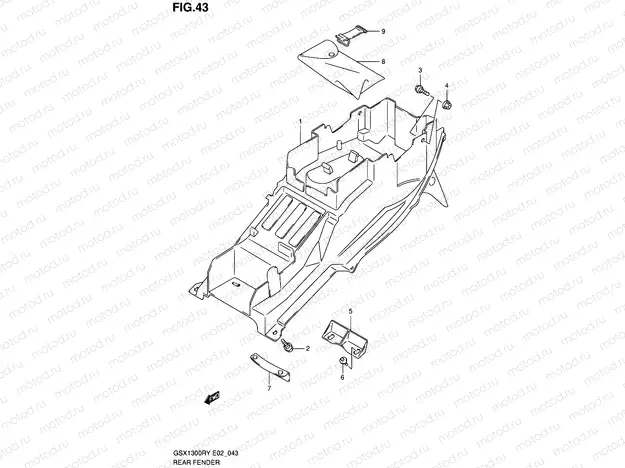 43 - REAR FENDER