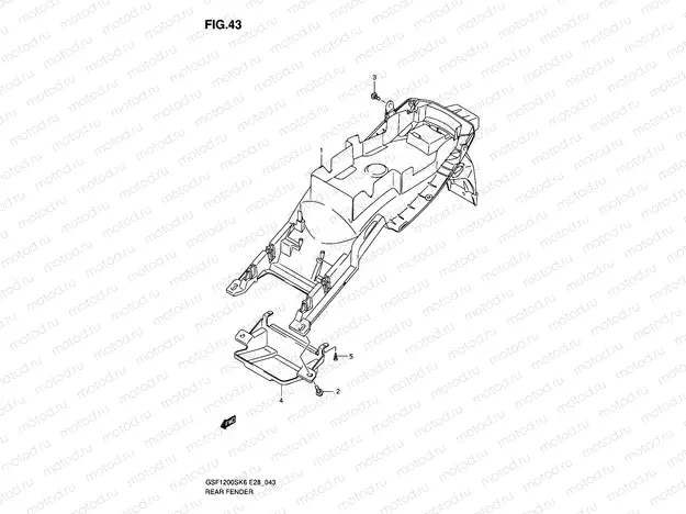 43 - REAR FENDER