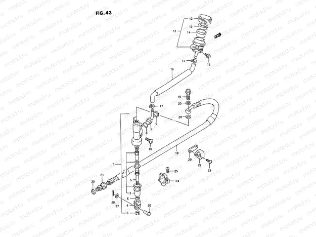 43 - REAR MASTER CYLINDER (MODEL K)