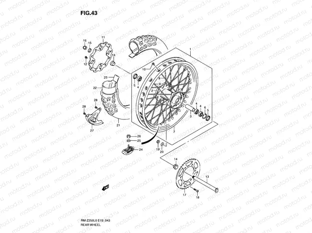 43 - REAR WHEEL