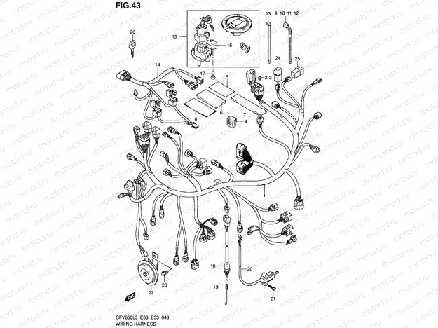 43 - WIRING HARNESS (SFV650AL3 E33)