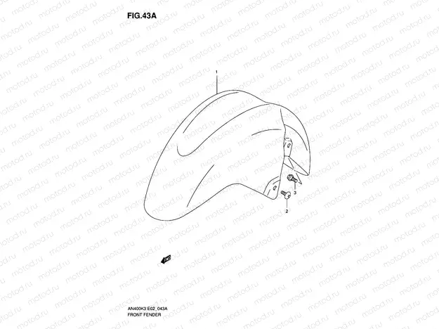 43A - FRONT FENDER (AN400SK5/SK6)