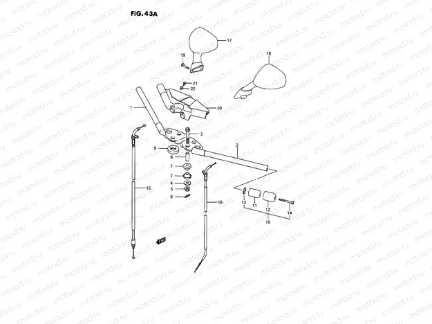 43A - HANDLE BAR (MODEL L/M/N/P/R)