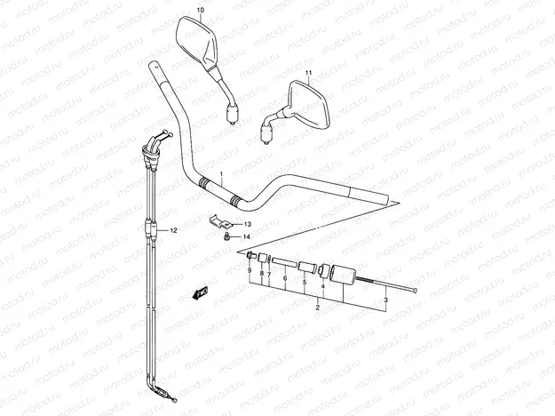 43A - HANDLEBAR (MODEL K4/K5/K6)