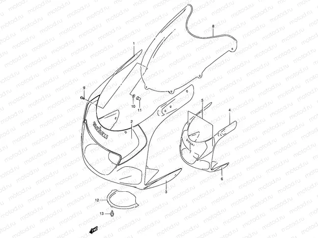 43B - COWLING BODY (MODEL W)