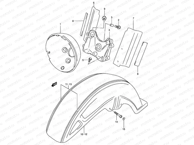 43C - FRONT FENDER (MODEL K3/K4)
