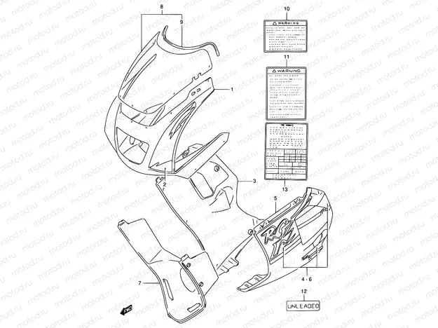 44 - COWLING BODY (MODEL R)