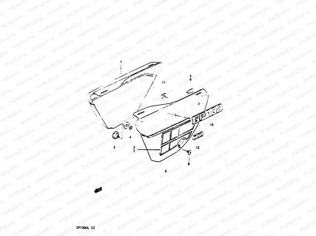 44 - FRAME COVER (GP100UL E02)