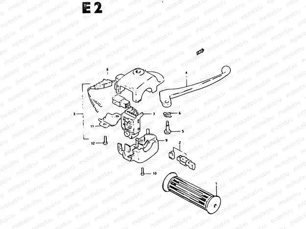 44 - FRONT BRAKE LEVER - SWITCH (CS50D)