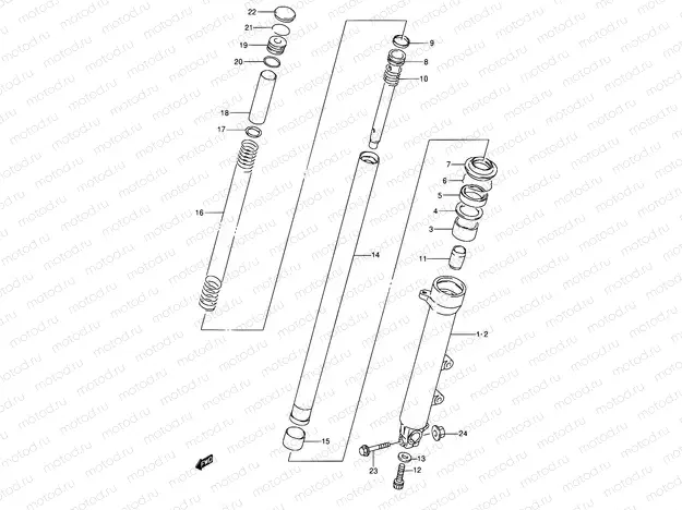 44 - FRONT DAMPER (MODEL J)