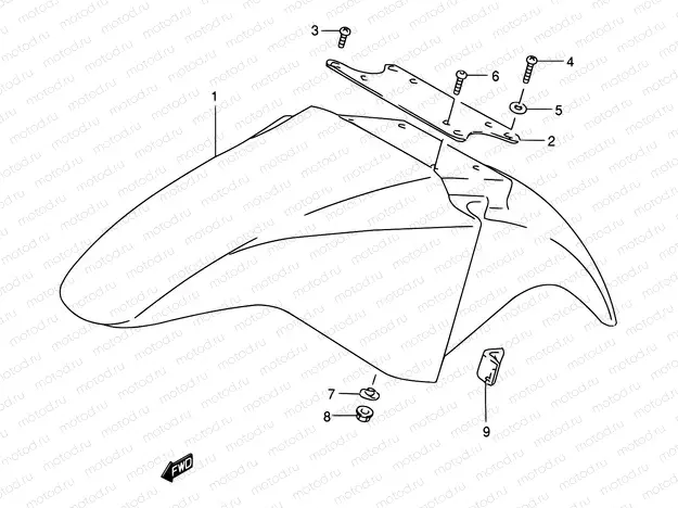44 - FRONT FENDER
