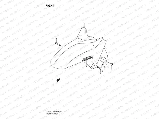 44 - FRONT FENDER (MODEL K7)
