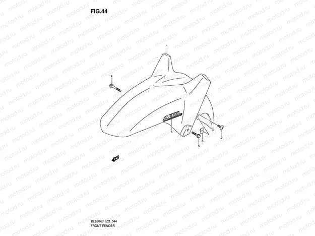 44 - FRONT FENDER (MODEL K7)