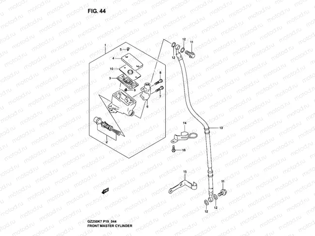 44 - FRONT MASTER CYLINDER