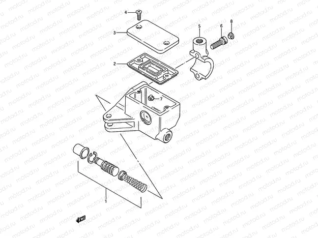 44 - FRONT MASTER CYLINDER (LS650PG/PJ/PK/PL,MODEL M/N/P)