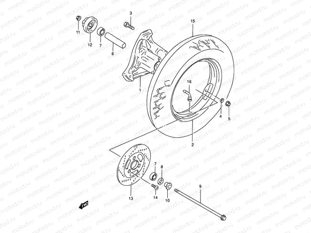 44 - FRONT WHEEL