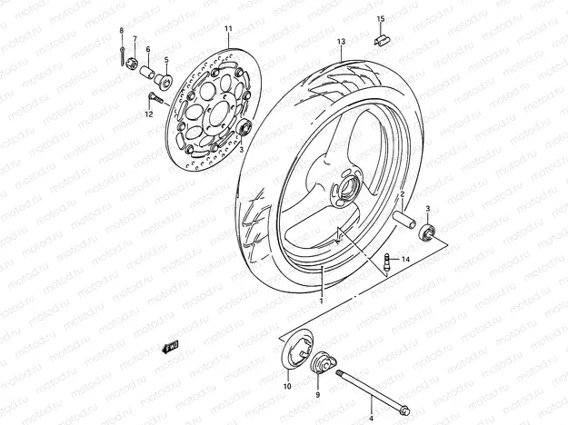 44 - FRONT WHEEL