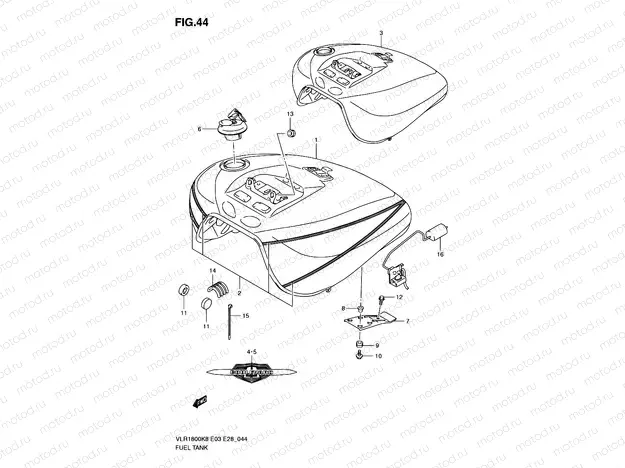 44 - FUEL TANK (VLR1800TK8/TK9)
