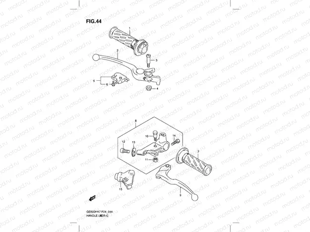 44 - HANDLE LEVER (MODEL K7/K8/K9)