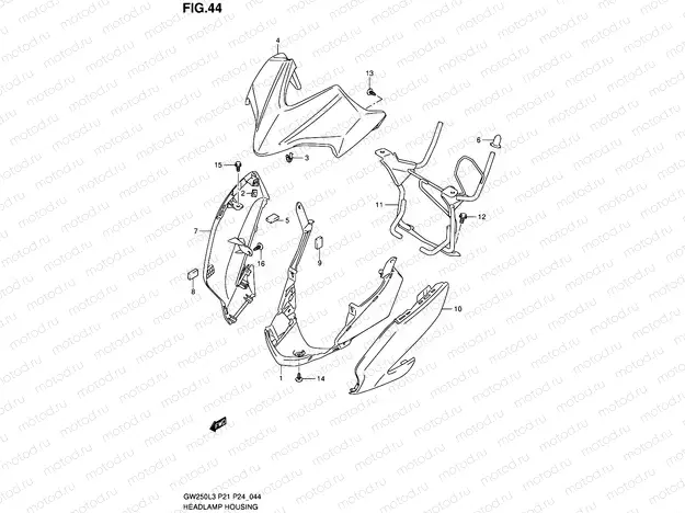 44 - HEADLAMP HOUSING