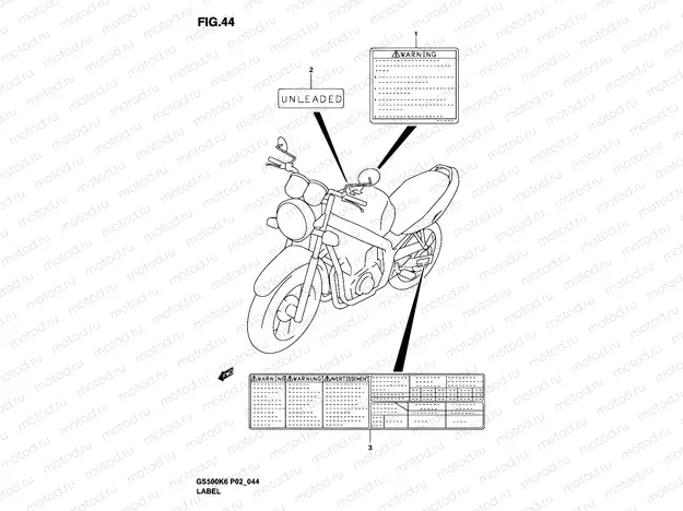 44 - LABEL (MODEL K3)