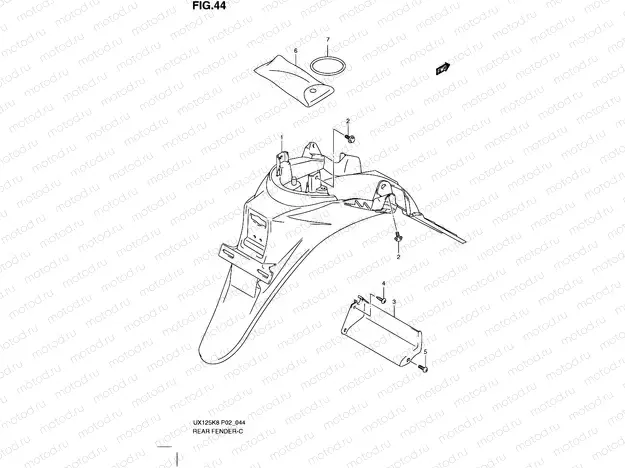 44 - REAR FENDER