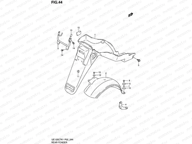 44 - REAR FENDER