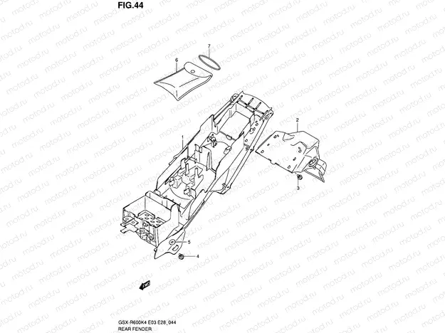 44 - REAR FENDER