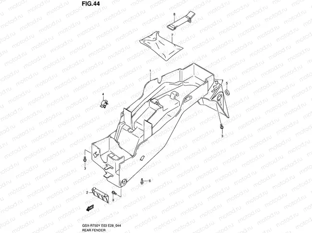 44 - REAR FENDER