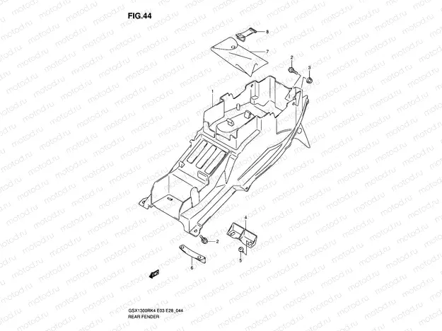 44 - REAR FENDER