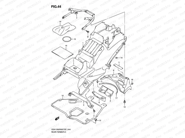 44 - REAR FENDER