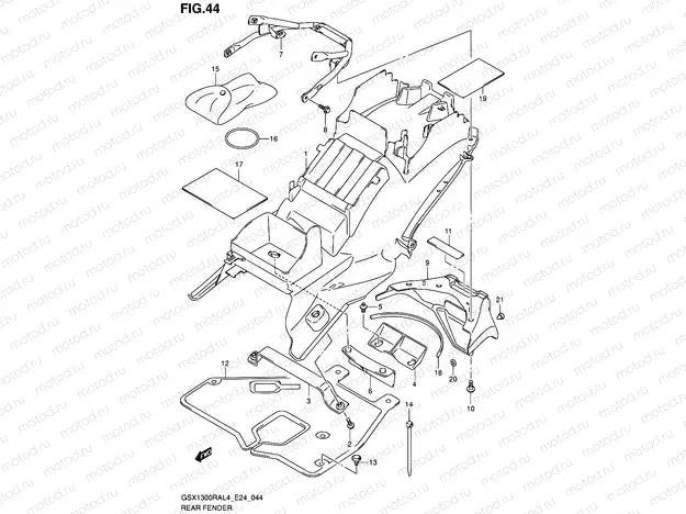44 - REAR FENDER