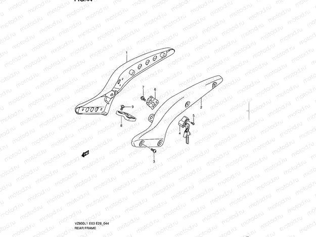 44 - REAR FRAME