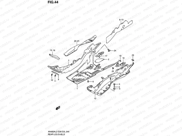44 - REAR LEG SHIELD